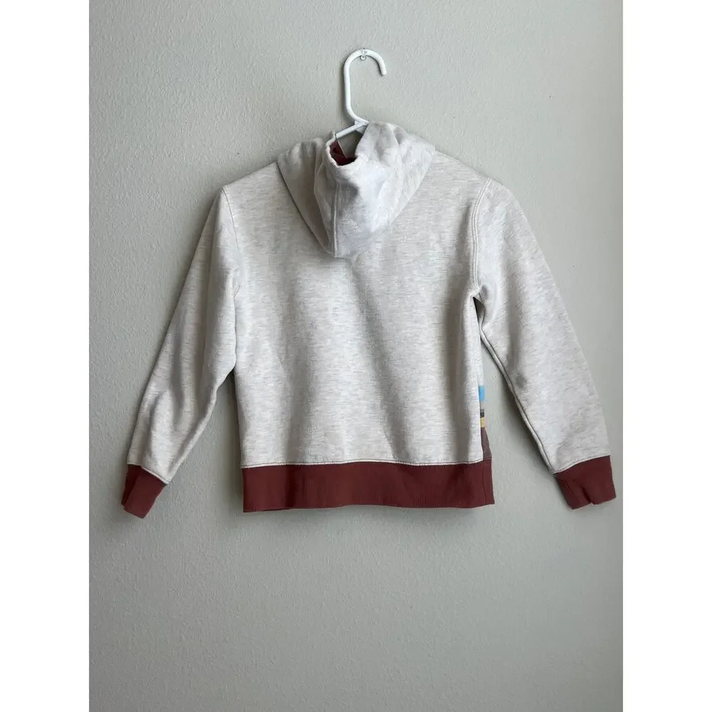 Ariat Girls Wild Horse Desert Southwest Pullover Hoodie Oatmeal Brown Youth M 10